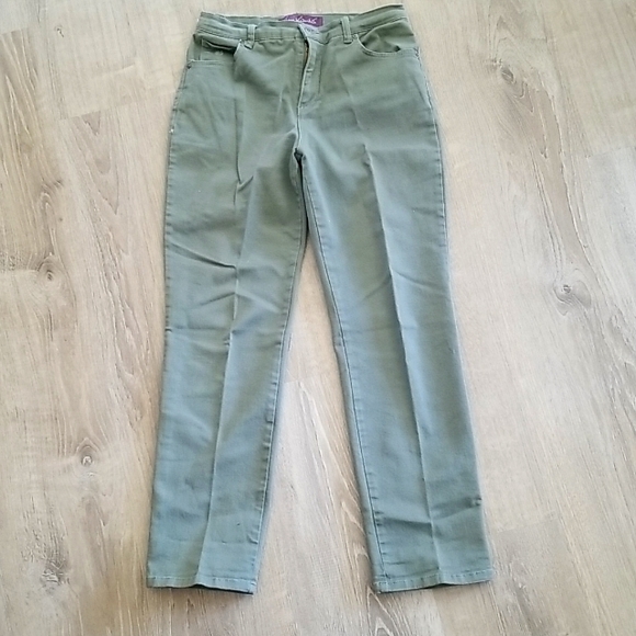 Sage-green, Amanda stretch jean. - Picture 1 of 5